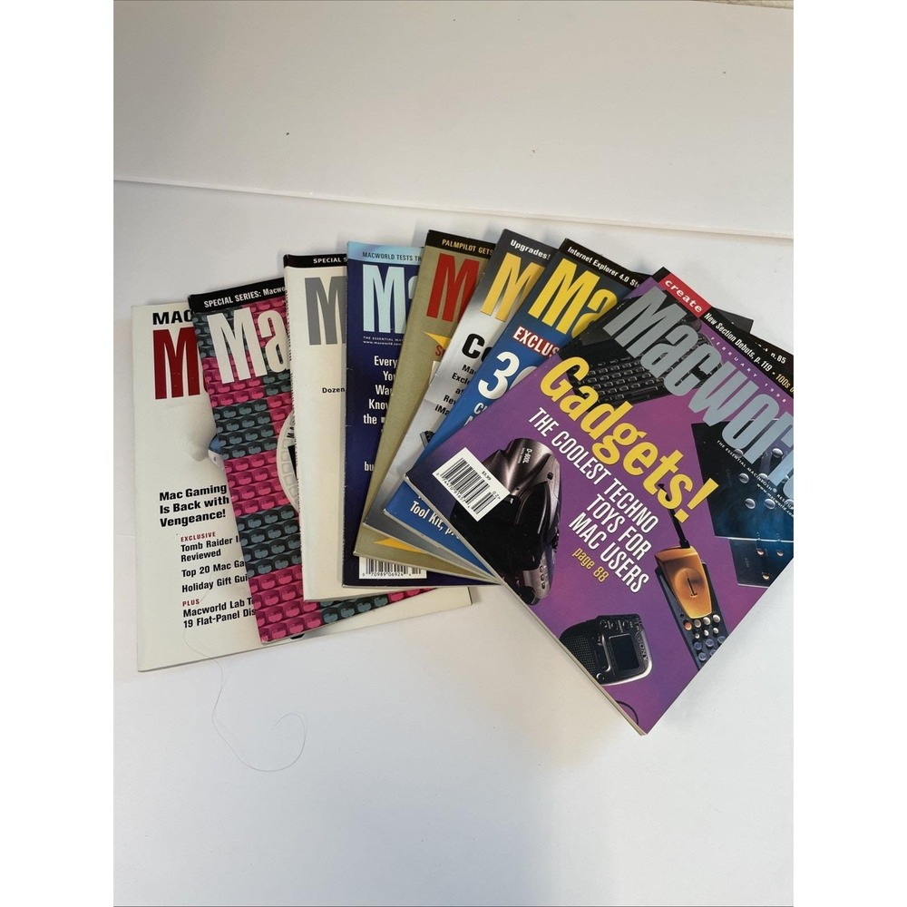 1998 MacWorld Magazine Lot Set of 8 Issues Vintage Apple